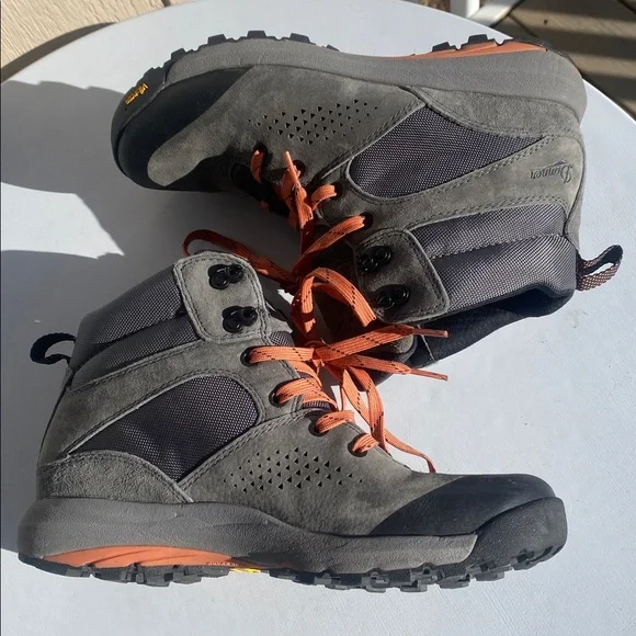 Danner Inquire Mid Waterproof Hiking Boots In Dark Grey/Salmon-Sz 8 - Picture 15 of 16